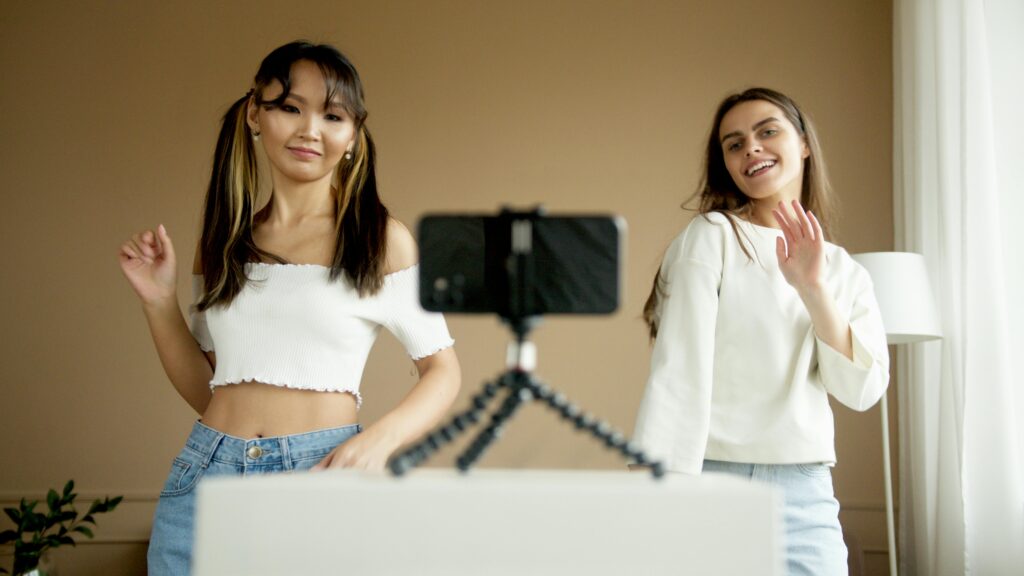 Micro-influencer creating social media content for a local brand in London, Ontario.