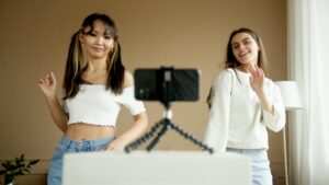 Micro-influencer creating social media content for a local brand in London, Ontario.