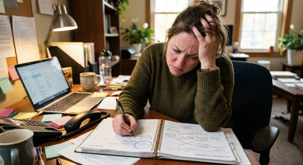 Woman booking an appointment